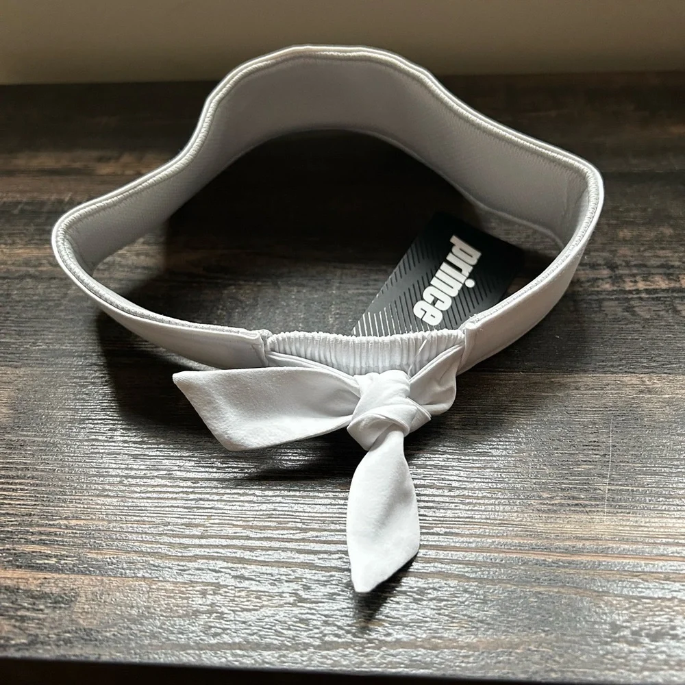 New Prince Girls bow tennis/golf sports white & black visor - Picture 3 of 5